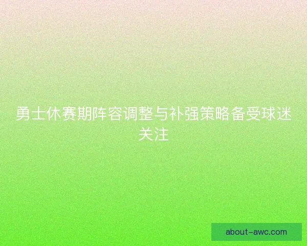 勇士休赛期阵容调整与补强策略备受球迷关注 勇士休赛期阵容调整与补强策略备受球迷关注